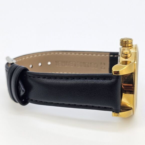 DIESEL Women Watch 40MM Black Dial New Black Leather Bands Up to 7.5" NewBattery - Picture 9 of 14